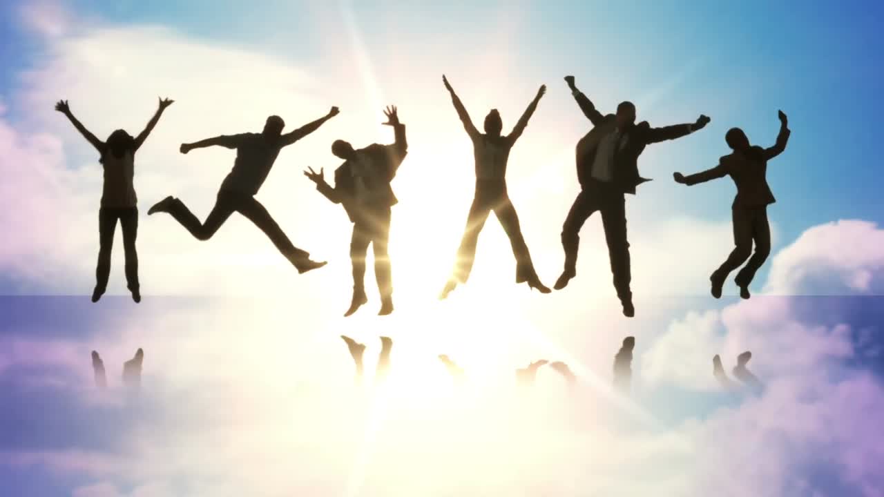 느린 속도로 뛰어다니는 사업가들의 시리즈