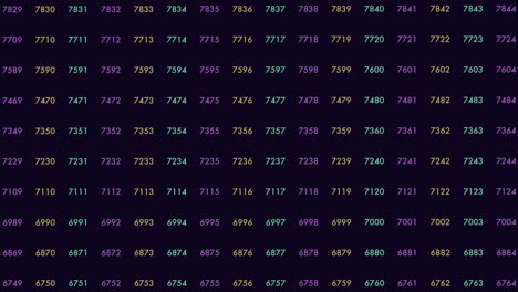 colorful number pattern on black background