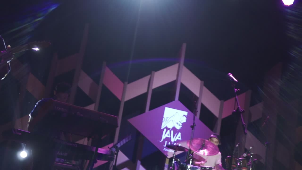 Guitarist playing a blonde telecaster guitar at Java Jazz Music Festival 2020