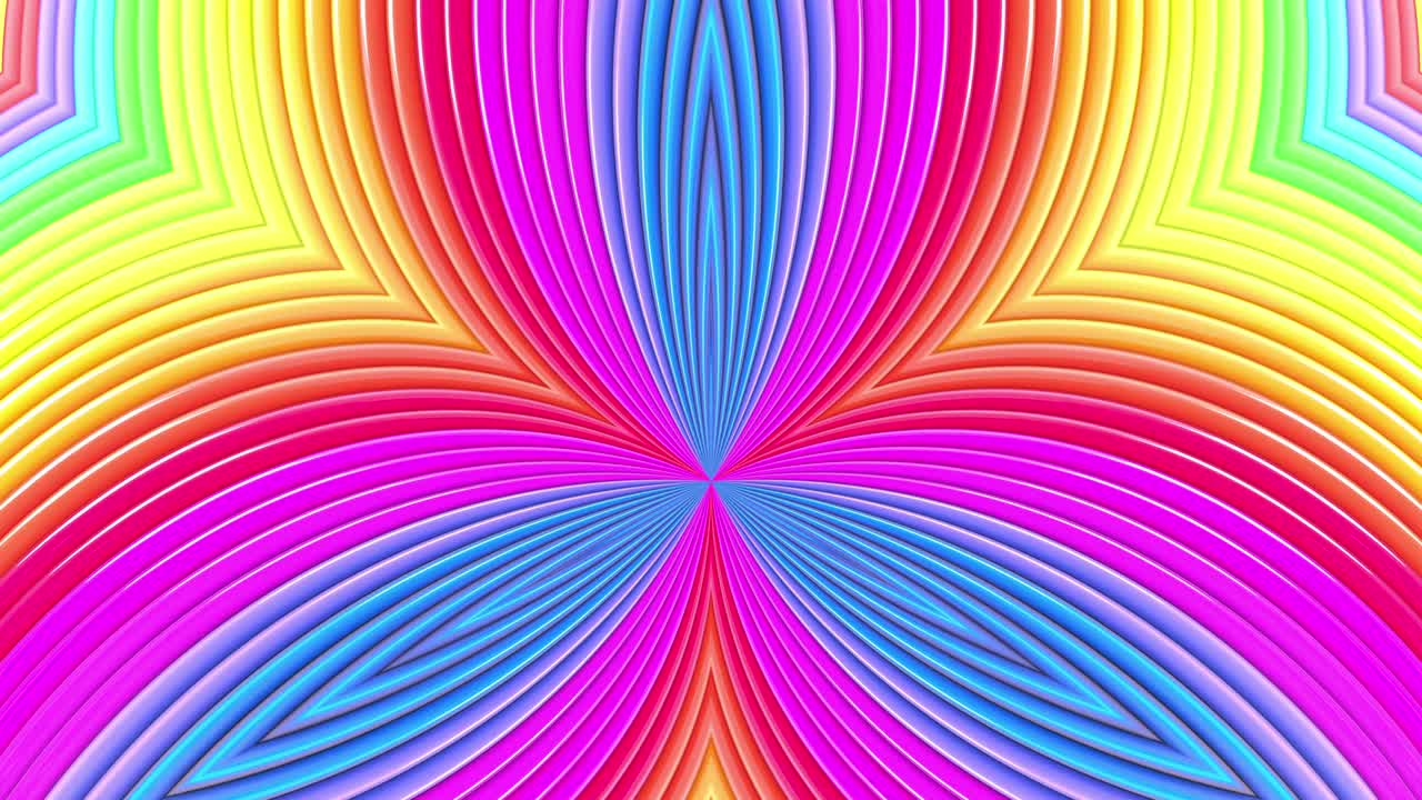 rainbow colors abstract stripes, background in 4k. Smooth seamless animation with gradient color. symmetrical structures 2