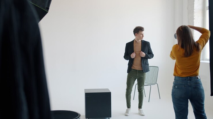 Servizio fotografico di moda in studio