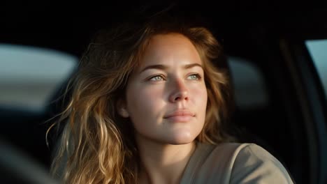 portrait of a woman driving