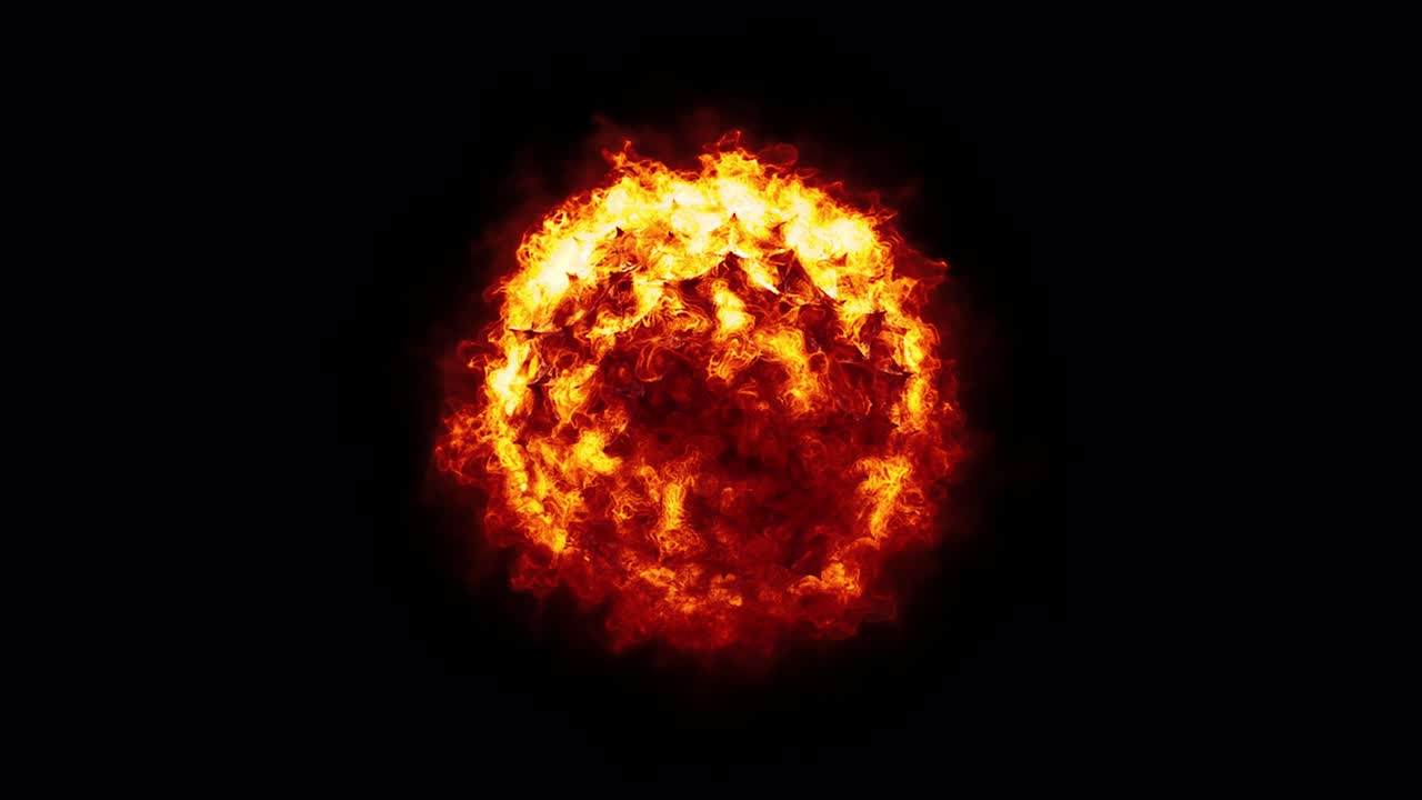 orbe en llamas sobre un fondo transparente