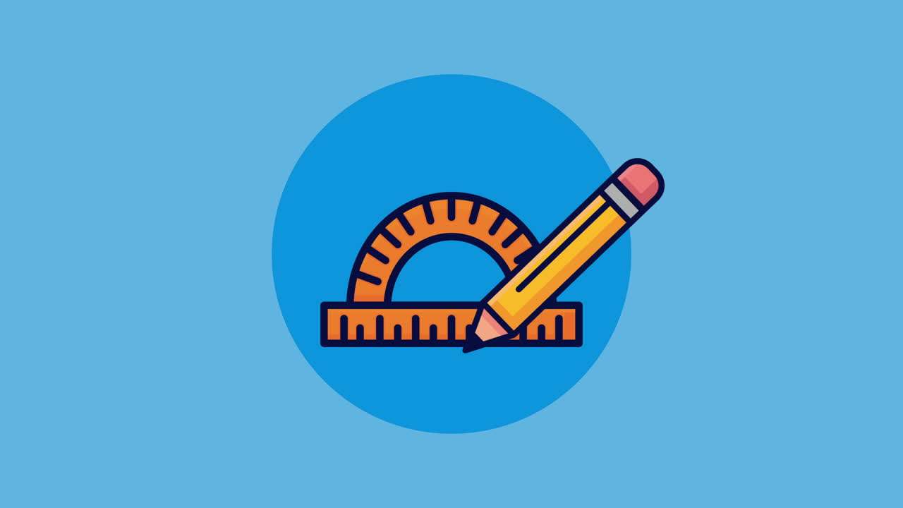 연필 및 프로트랙터 창의적 용품