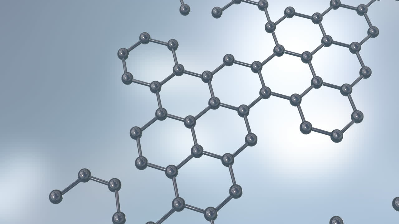 animación de micro 3d de moléculas en fondo gris