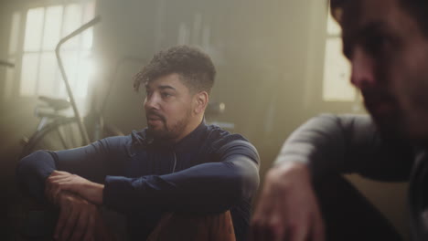 Men Relaxing at Gym