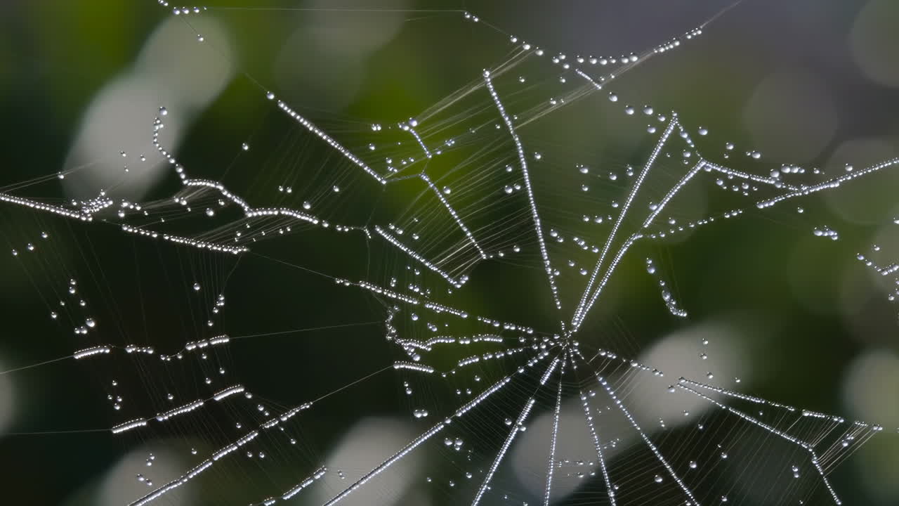 이슬방울 이 있는 거미줄