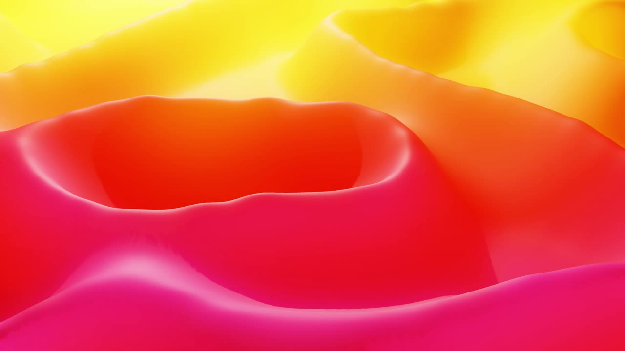 estilo abstracto de fondo en bucle, cambiando la superficie de material translúcido suave como jalea de melocotón. creativo suave brillante 3d bg con brillo interno para eventos festivos 4k. gradiente amarillo naranja rojo.