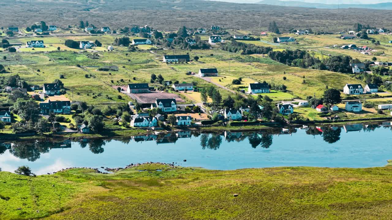 Picturesque Village by the Lake