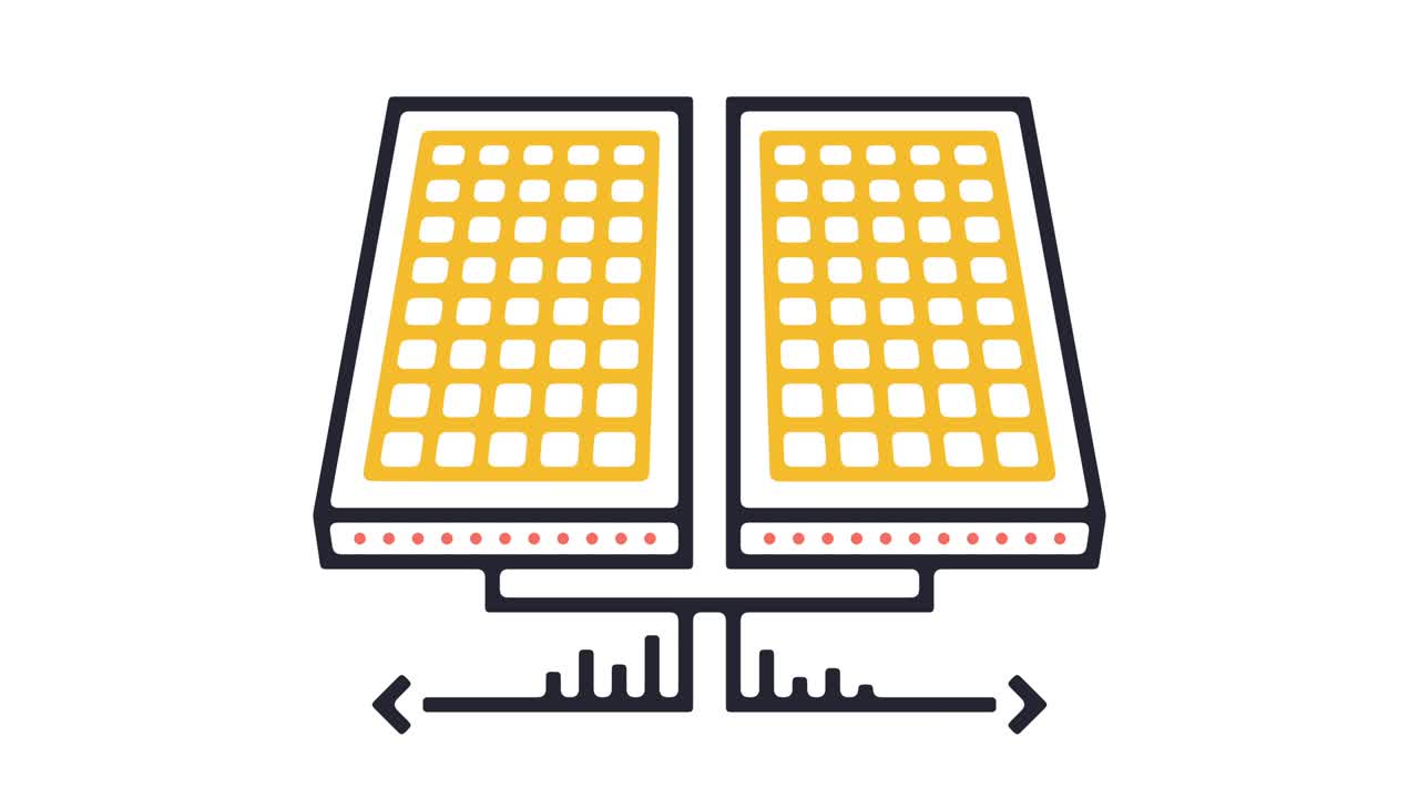 태양 패널 아이콘 애니메이션