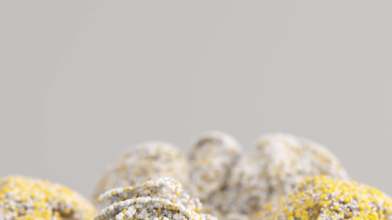 추상적인 3d 구와 입자