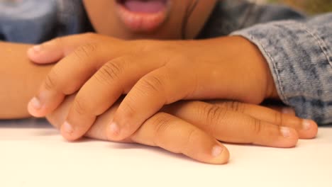 a child's hands
