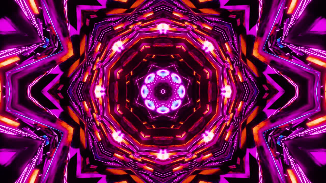 Sfondo animato neon rosso e blu, loop Vj. Animazione a ciclo infinito
