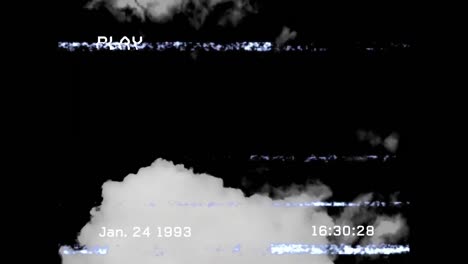 animation of interference over clouds moving