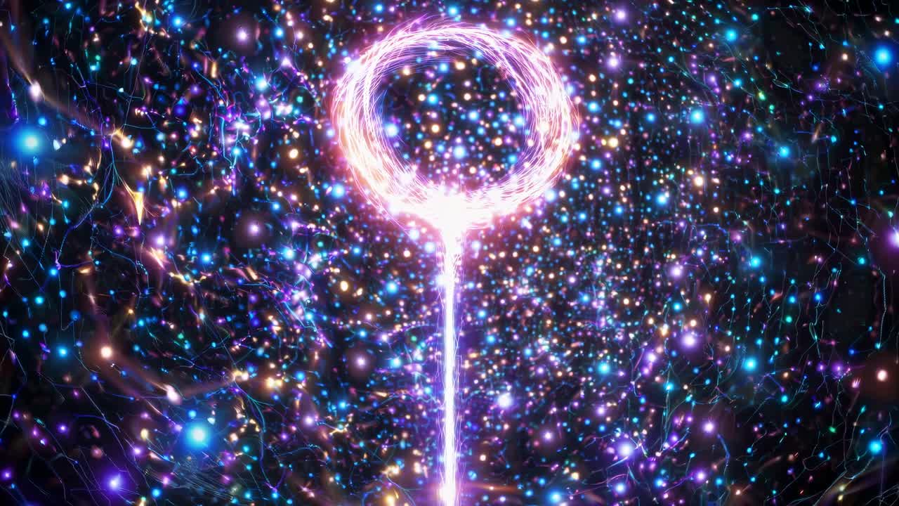 추상적인 반이는 에너지 필드