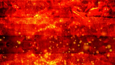 rising magical fire particles with red slow declining warped stripes - 4k seamless loop motion background animation