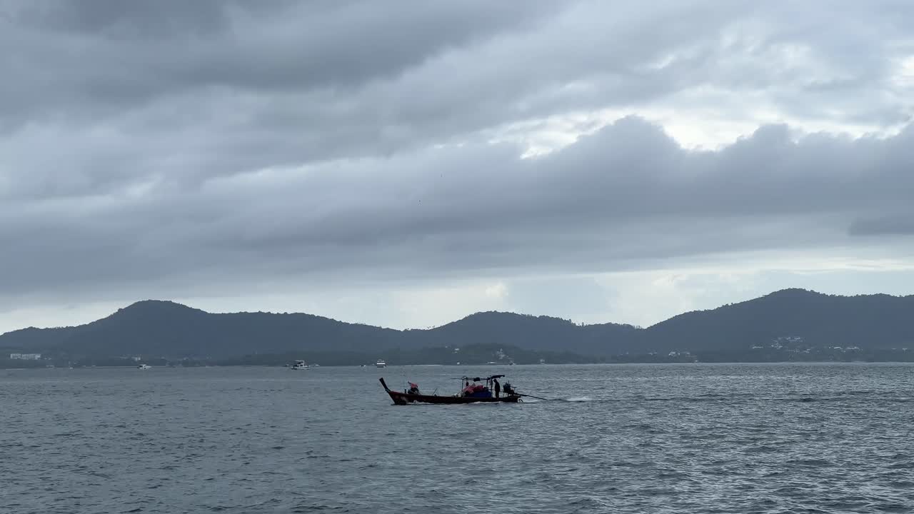beautiful seascape background. nature, travel, passenger boat floating on the ocean.