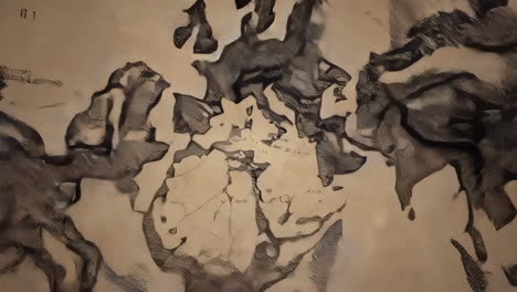 global visualization and vintage map