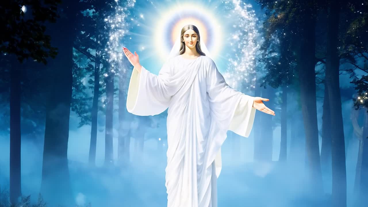 Jesus Christ in a forest