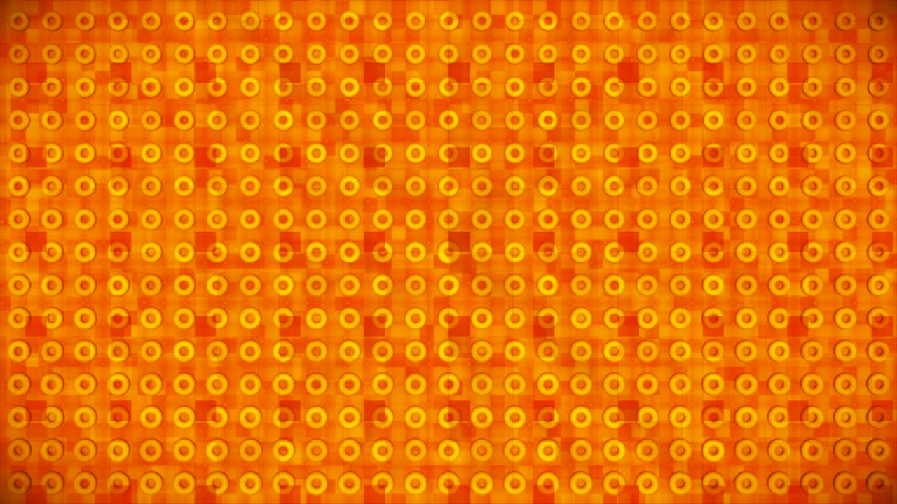 Broadcast Pulsating Hi-Tech Donuts Wall, Golden, Events, 3D, Loopable, 4K