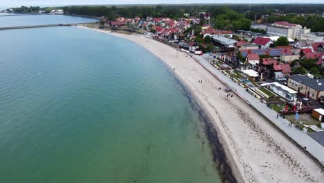 summer beach on peninsula hel in baltic sea, poland, europe