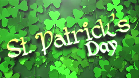 St.-Patrick-Day-Auf-Grünem-Irischen-Kleeblattmuster