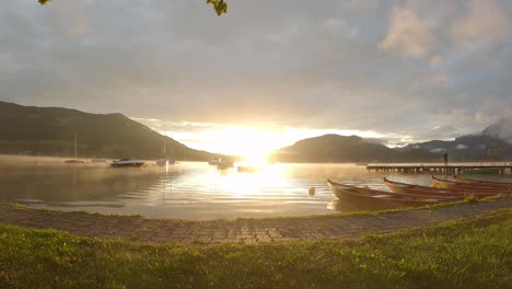 Time-lapse:-Sunrise-In-Mondsee-Mond-Lake-In-Austria