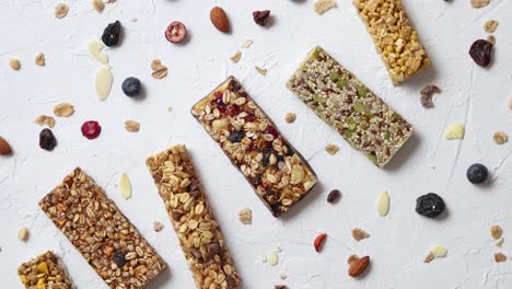 homemade gluten free granola bars with mixed nuts  seeds  dried fruits