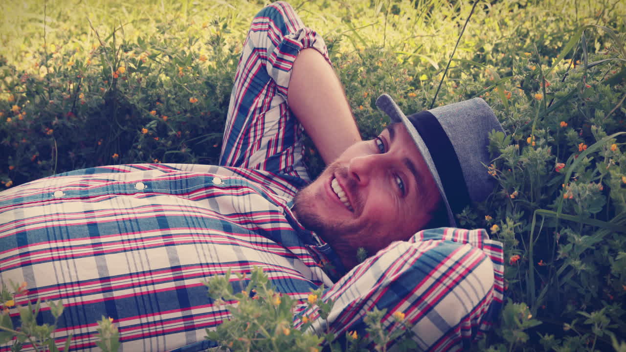 Handsome man relaxing