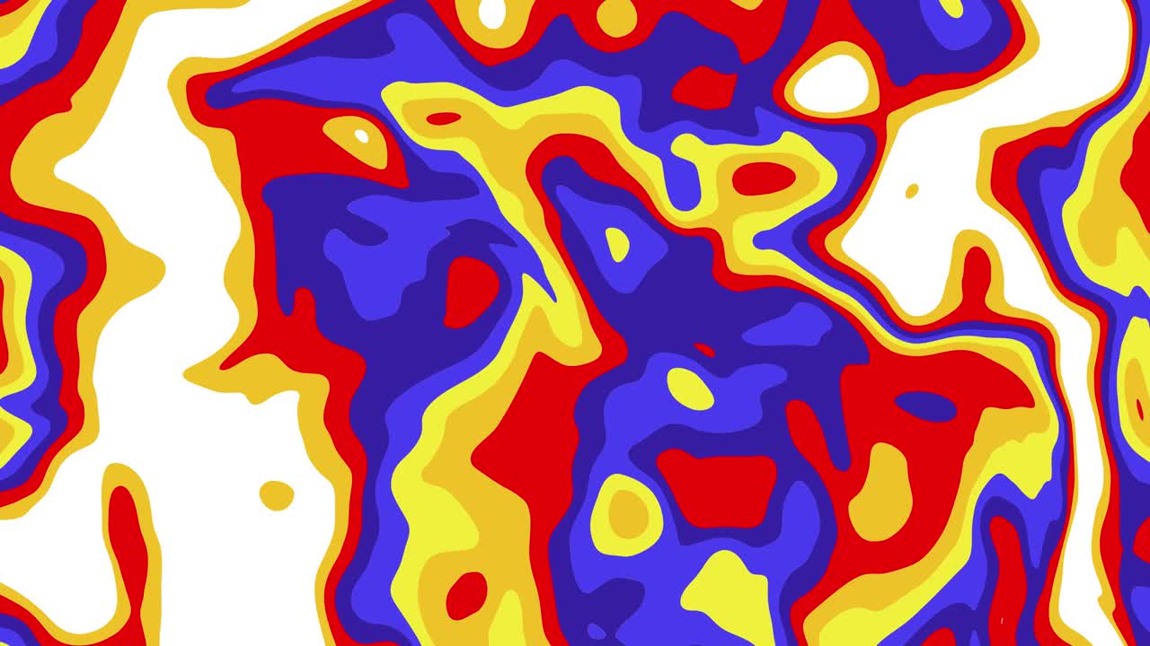 animación abstracta de formas orgánicas coloridas que se mueven sobre un fondo blanco. fondo animado de bucle sin costuras, papel tapiz.