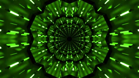 túnel de fondo abstracto con bucle tecnológico verde