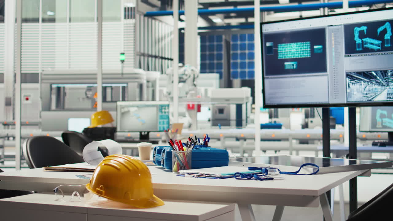 Empty Research And Development Photovoltaics Factory Office