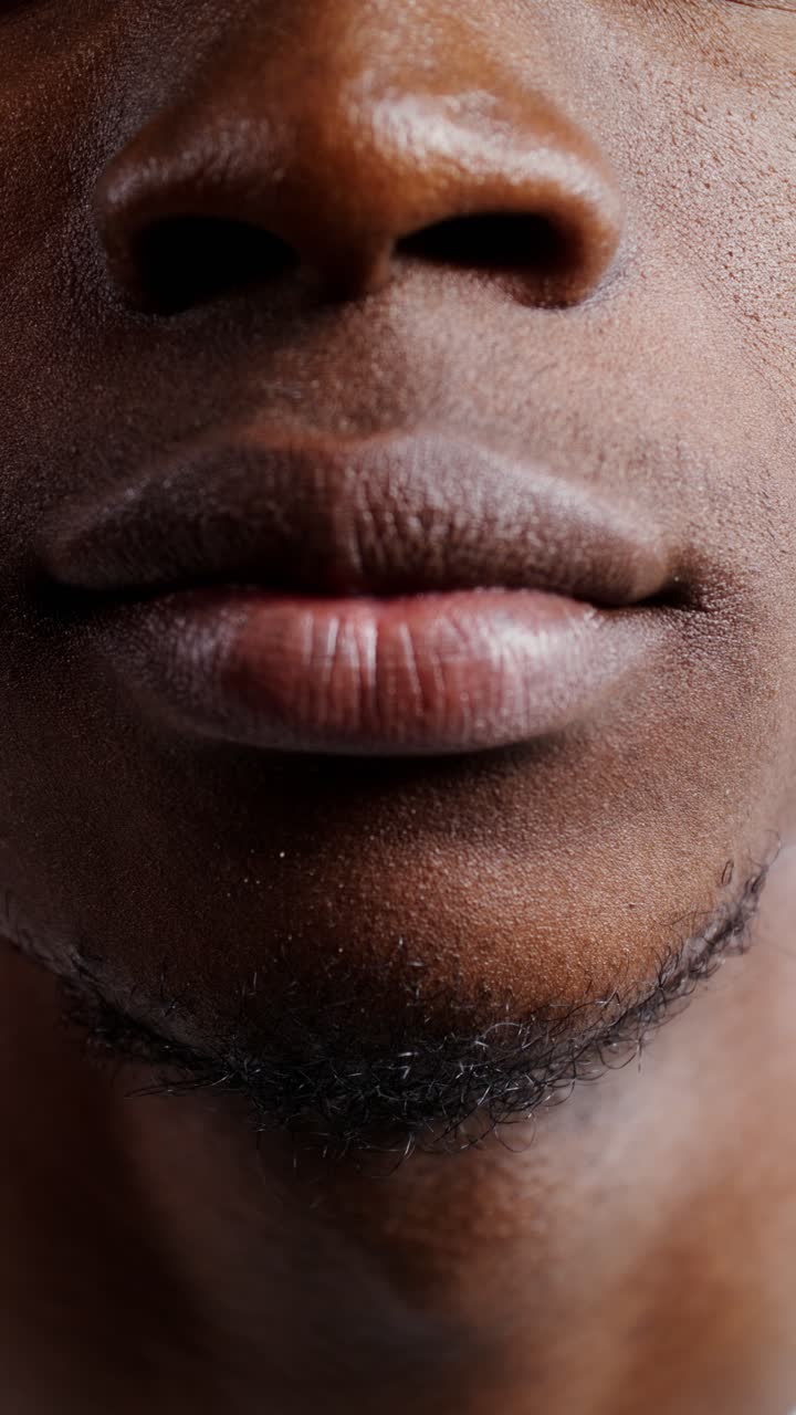 Close-up of a man's smile