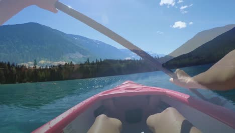 kayaking on the lake