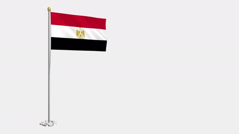 loop video of egypt flag  fluttering in the wind, slow motion video of 4k , with alpha channel