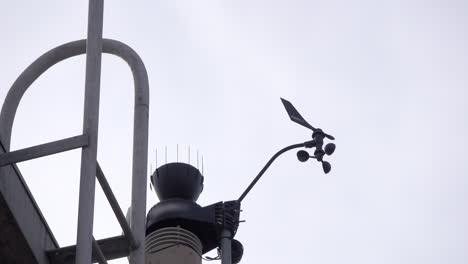 anemometer spinning to measure wind speed