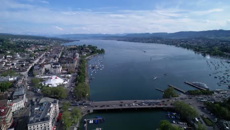 Hafen-Tiefenbrunnen-Docking-Harbour-Road-Bridge-Zurich-Suiza