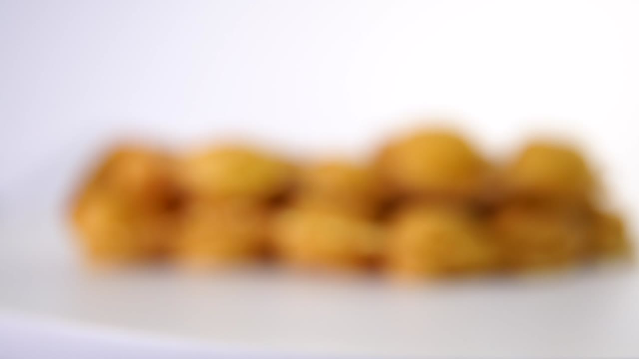 b-roll de waffle de huevo al estilo de hong kong