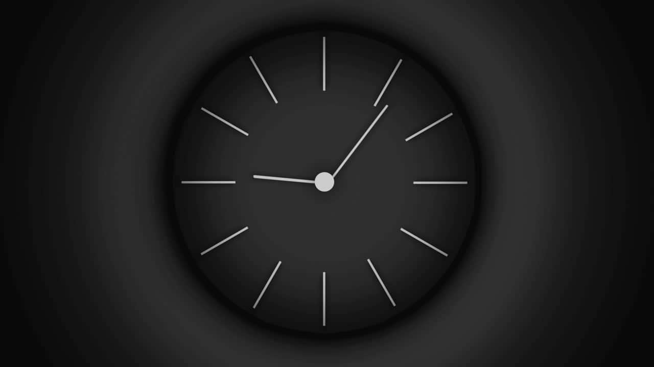 reloj de pared minimalista negro