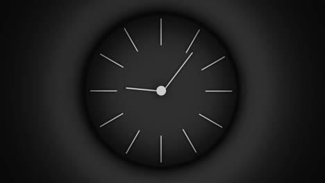 reloj de pared minimalista negro