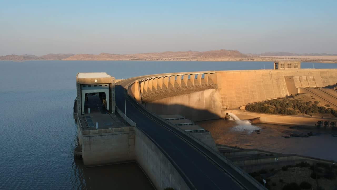 embalse de agua de la presa wal 4k
