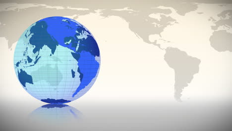 la tierra azul girando sobre sí misma