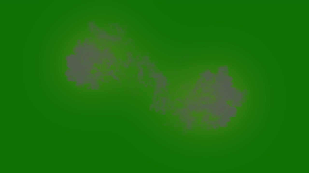 녹색 화면 배경에 실제 화재 시각 효과 애니메이션 요소