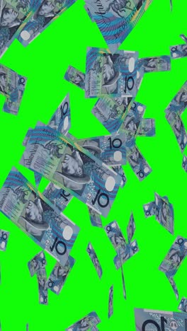 australian 10 dollar bills falling