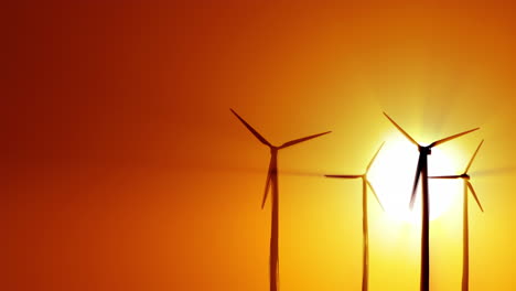 wind power at sunrise