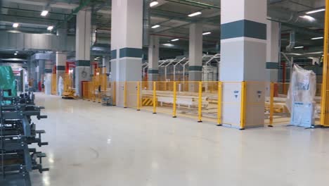 modern industrial factory interior with production line