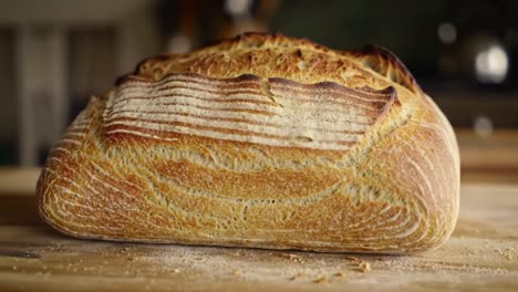 freshly baked artisan bread loaf