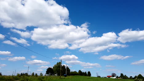 bluesky with fast moving clouds