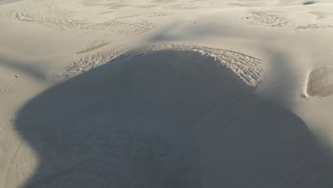 Close-Up-of-Sand-Dune-Being-Blown-Away-by-the-Wind,-North-of-Denmark,-Råbjerg-Mile