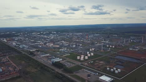 aerial view of an industrial plant